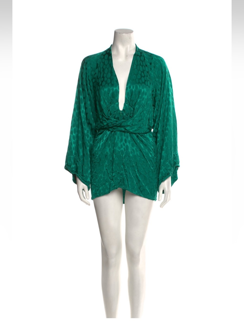 Rat & Boa Emerald Green Satin Mini Dress
